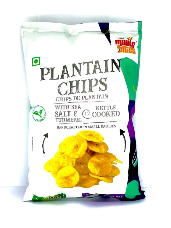 Magic Bites Plantain Chips with Sea Salt & Turmeric 150g