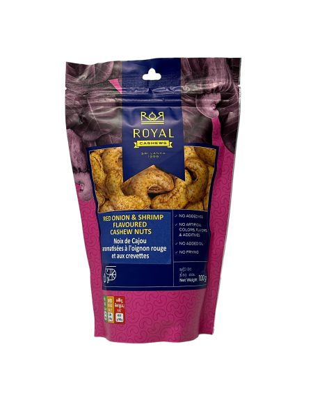Royal Cashew Nuts -Red Onion & Shrimp Flavoured 100g