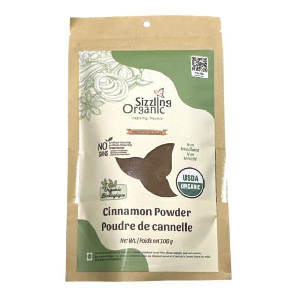 Sizzling Spices Organic Cinnamon Powder 100g