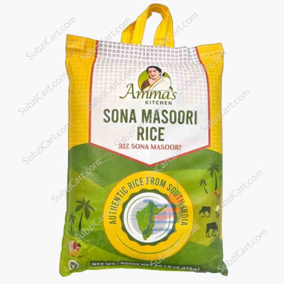 Amma's Kitchen Sona Masoori Rice 20Lb