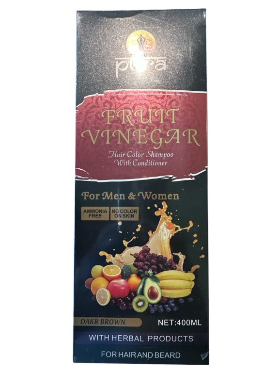 Pura Frutt Vinegar Hair Color Shampoo Natural Black